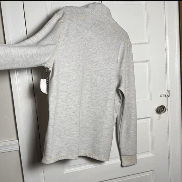 Men's Cream Half-Zip Sweater - Picture 7 of 16